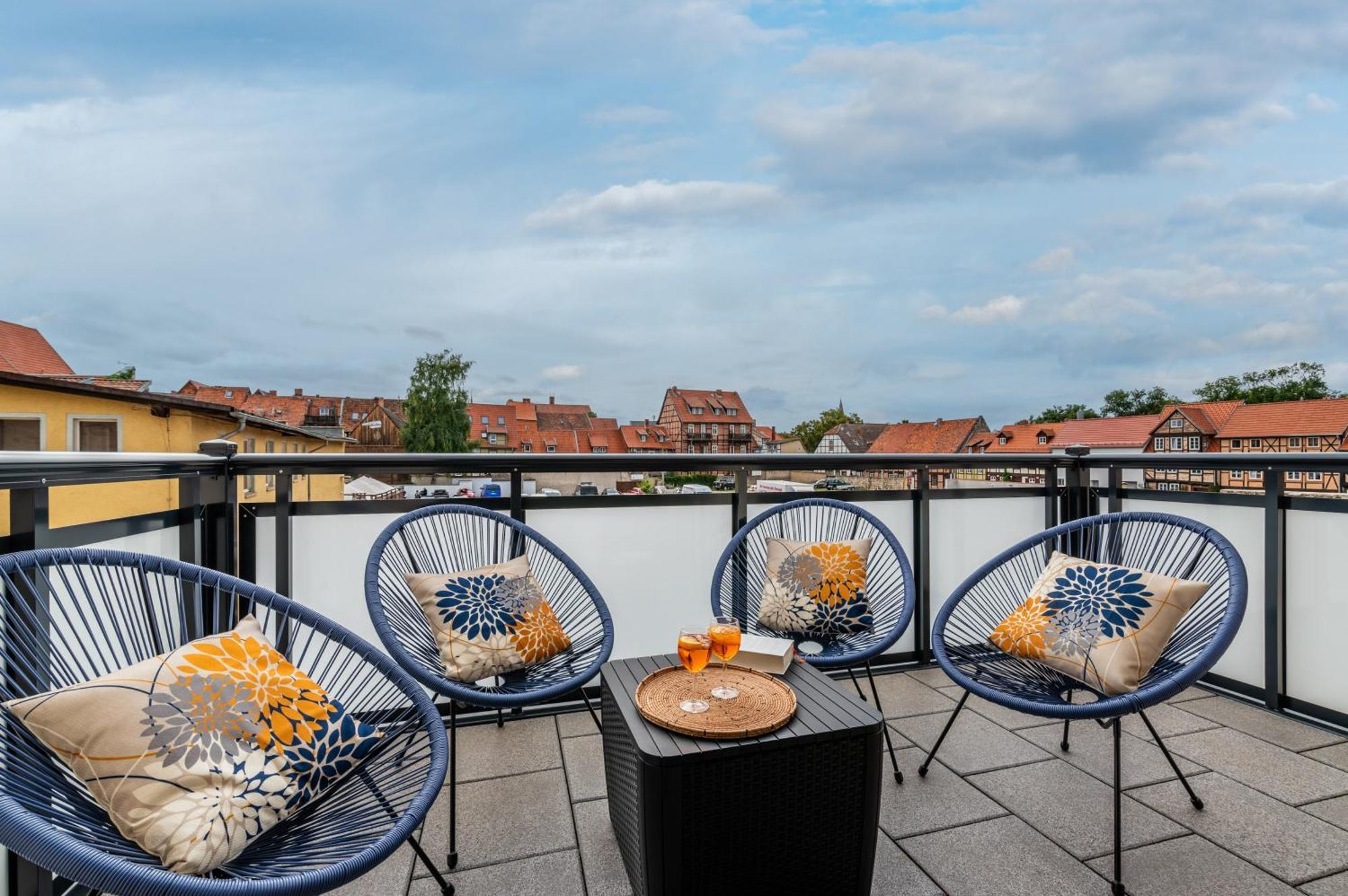 Design-Wohnung, Altstadt, Parkplatz, Netflix クヴェードリンブルク エクステリア 写真